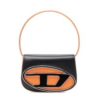 túi diesel 1dr - iconic shoulder bag in nappa leather 'black/orange' x08396p4494
