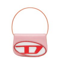 túi diesel 1dr - iconic shoulder bag in nappa leather 'pink/white' x08396p4494