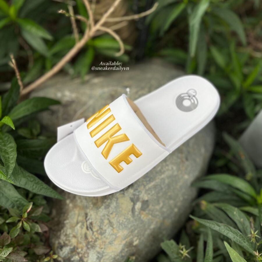 dép nike offcourt slide 'white metallic gold' (w) bq4632-106