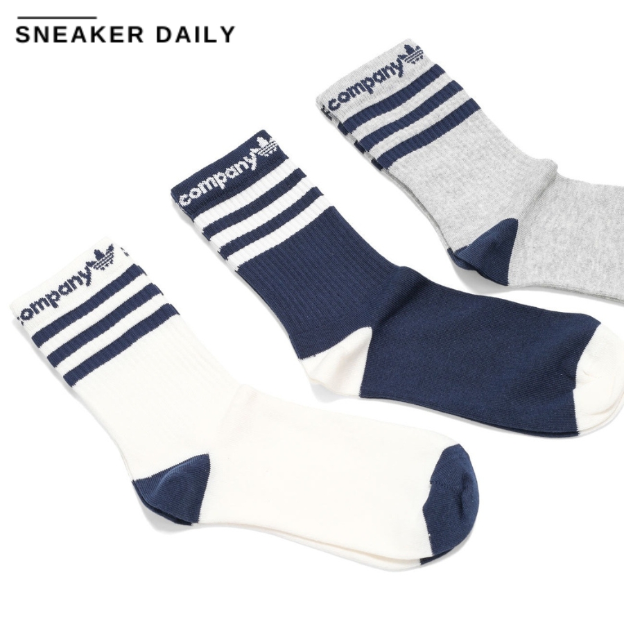 tất adidas pop crew socks 3 pairs 'grey' ix1977