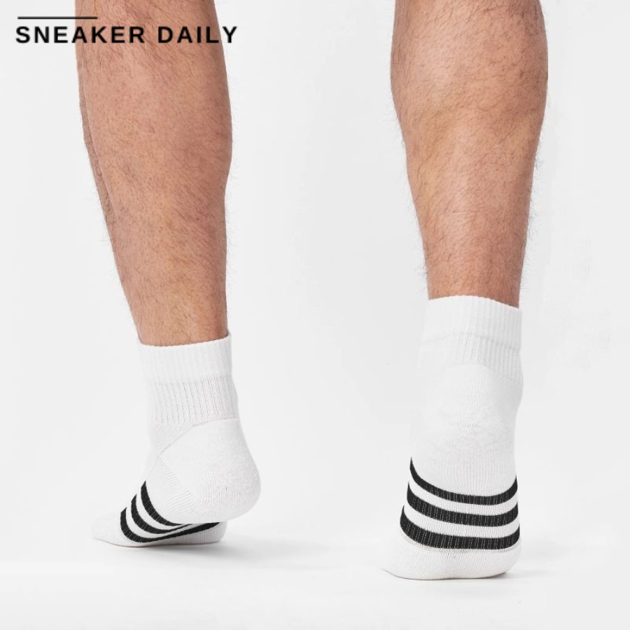 tất adidas performance cushioned mid-cut socks 3 pairs 'white' ht3450
