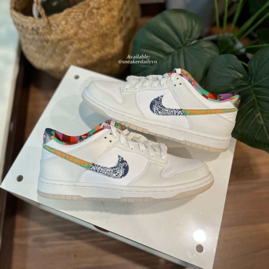 giày nike dunk low 'paisley multi' (gs) fn8913-141