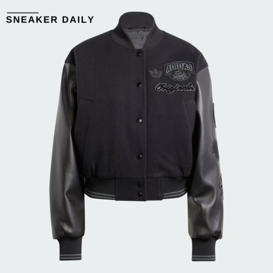 áo adidas oversized collegiate jacket 'black' ix6968