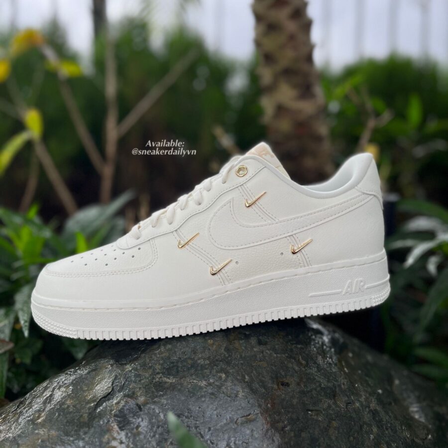 giày nike air force 1 low 'white mini gold swooshes' (wmns) fv3654-111