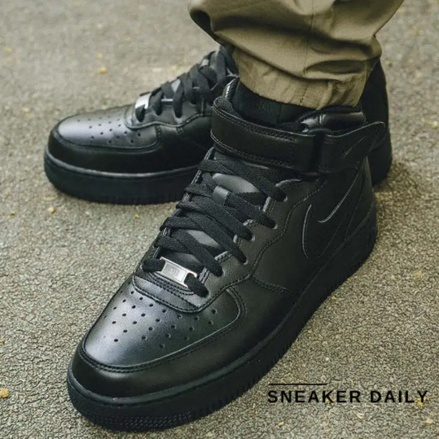 giày nike air force 1 high '07 'triple black 2017' 315121-032