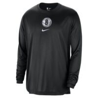 áo nike brooklyn nets city edition dri-fit nba men's long sleeve top fb3581-010
