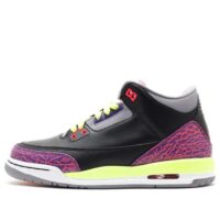 giày air jordan 3 retro 'black atomic red' (gs) 441140-039