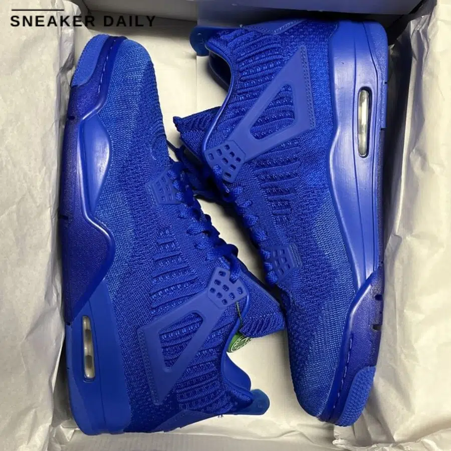 Air jordan 4 retro fashion flyknit hyper royal