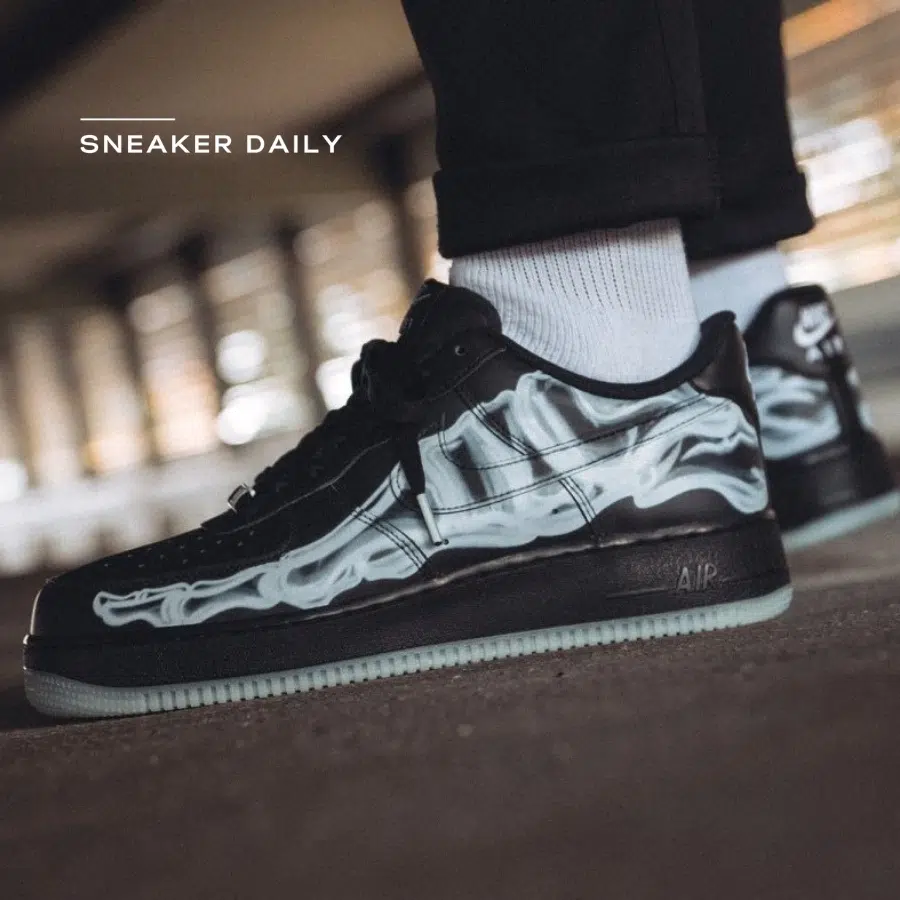 Gi y Nike Air Force 1 07 QS Black Skeleton BQ7541 001 Sneaker