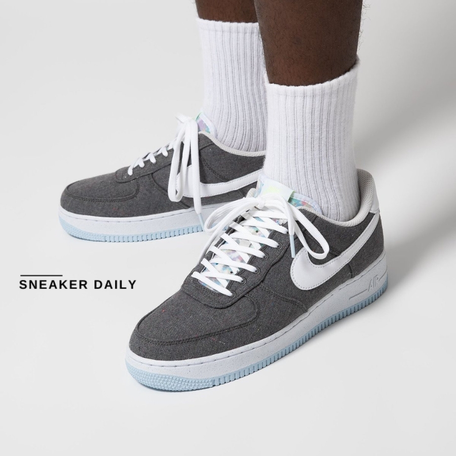 Gi y Nike Air Force 1 Low 07 Recycled Canvas Pack Iron Grey