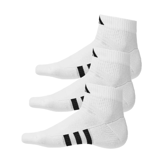 tat adidas performance cushioned mid cut socks 3 pairs white ht3450
