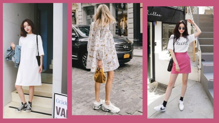 mix giay sneaker voi vay