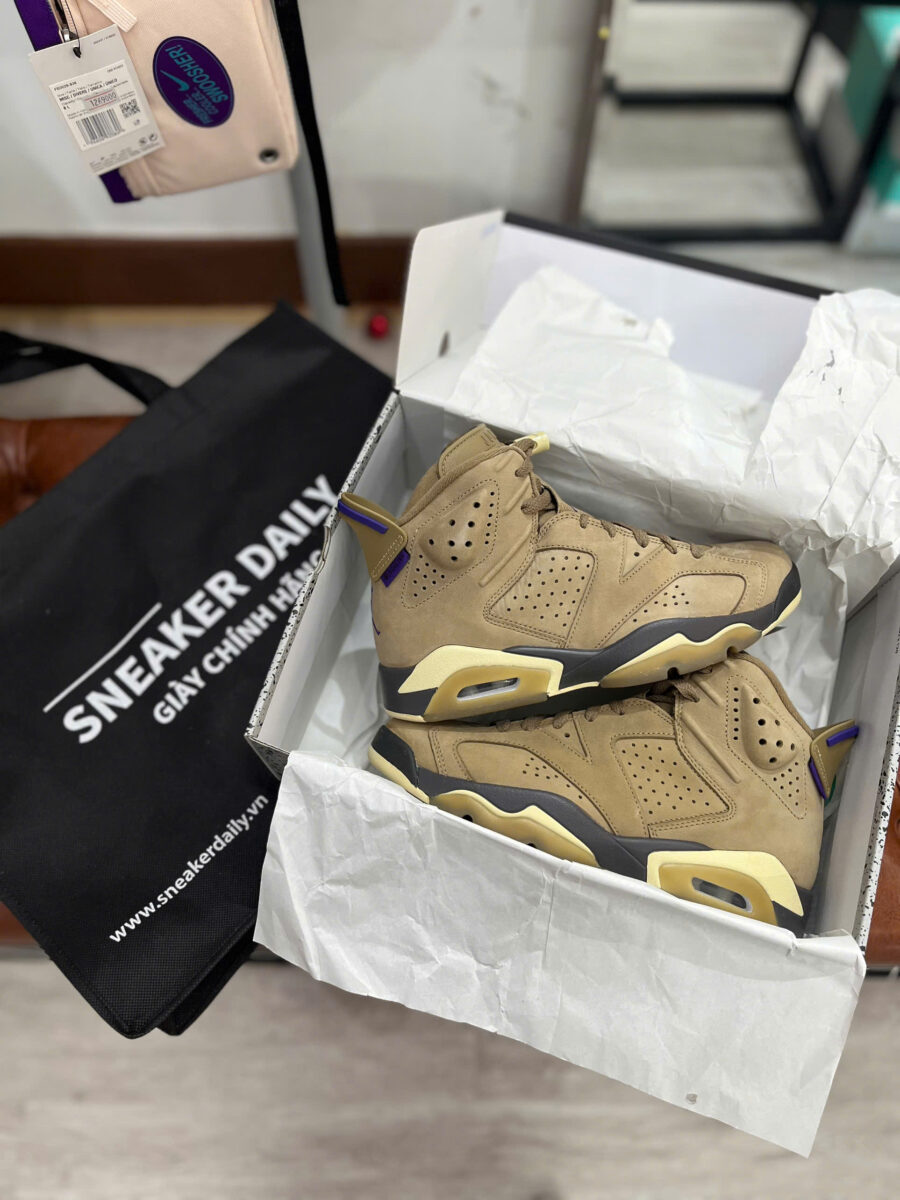 giày (wmns) air jordan 6 retro gore-tex 'brown kelp' fd1643-300
