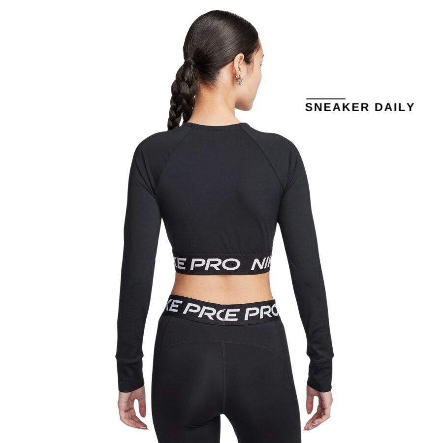 áo nike pro 365 women's dri-fit cropped long-sleeve top fv5485-010