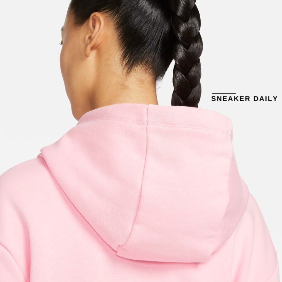 áo nike sportswear club fleece women's oversized crop graphic hoodie dq5851-690