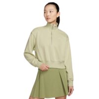 áo nike sportswear phoenix fleece women's 1/4-zip cropped sweatshirt fz7202-371