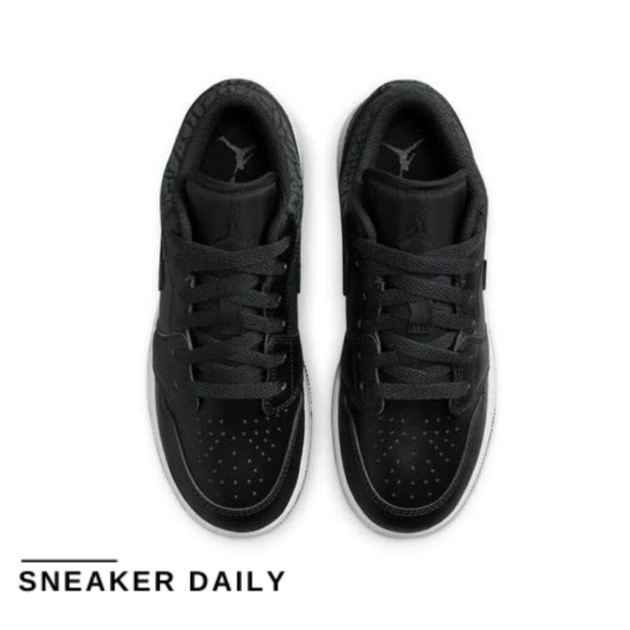 giày air jordan 1 low 'black elephant' (gs) fb9908-001