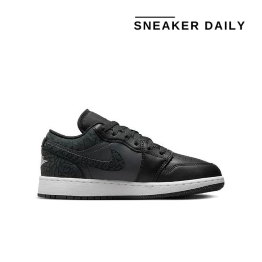 giày air jordan 1 low 'black elephant' (gs) fb9908-001