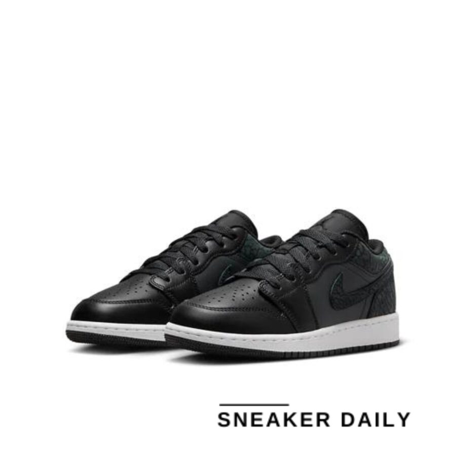 giày air jordan 1 low 'black elephant' (gs) fb9908-001