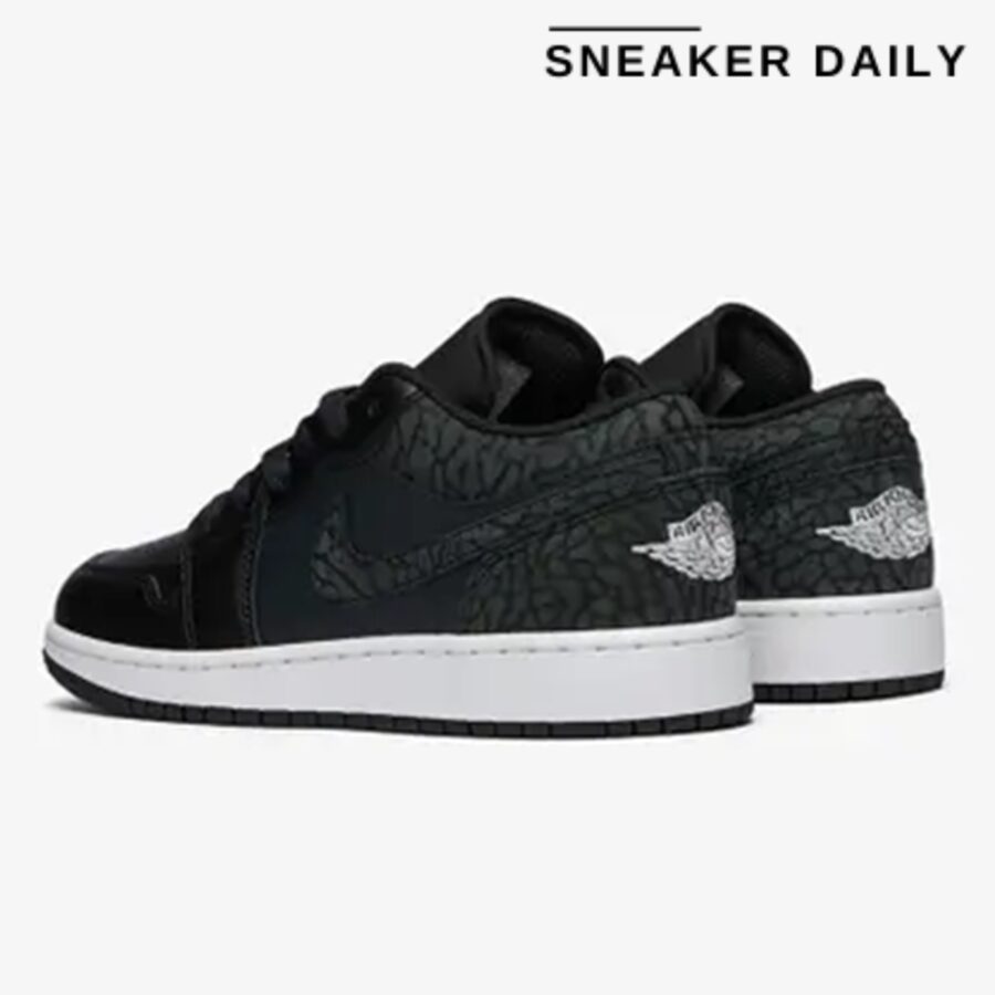 giày air jordan 1 low 'black elephant' (gs) fb9908-001