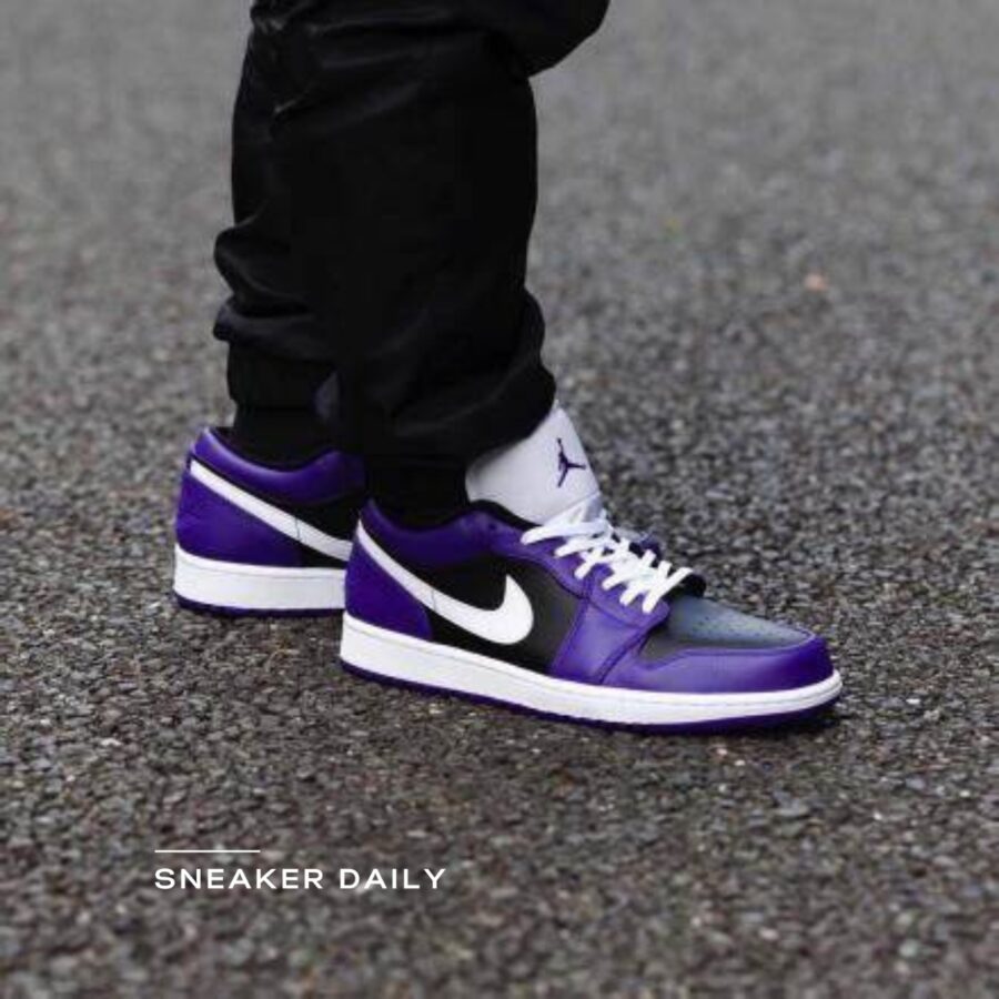 giày air jordan 1 low 'court purple black' 553558-501