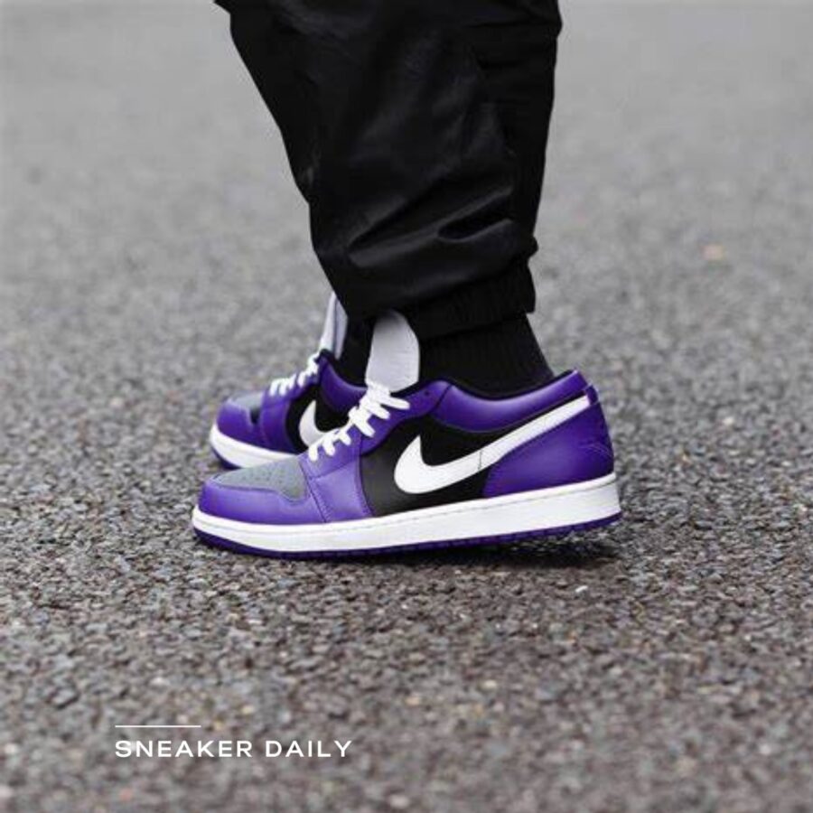 giày air jordan 1 low 'court purple black' 553558-501