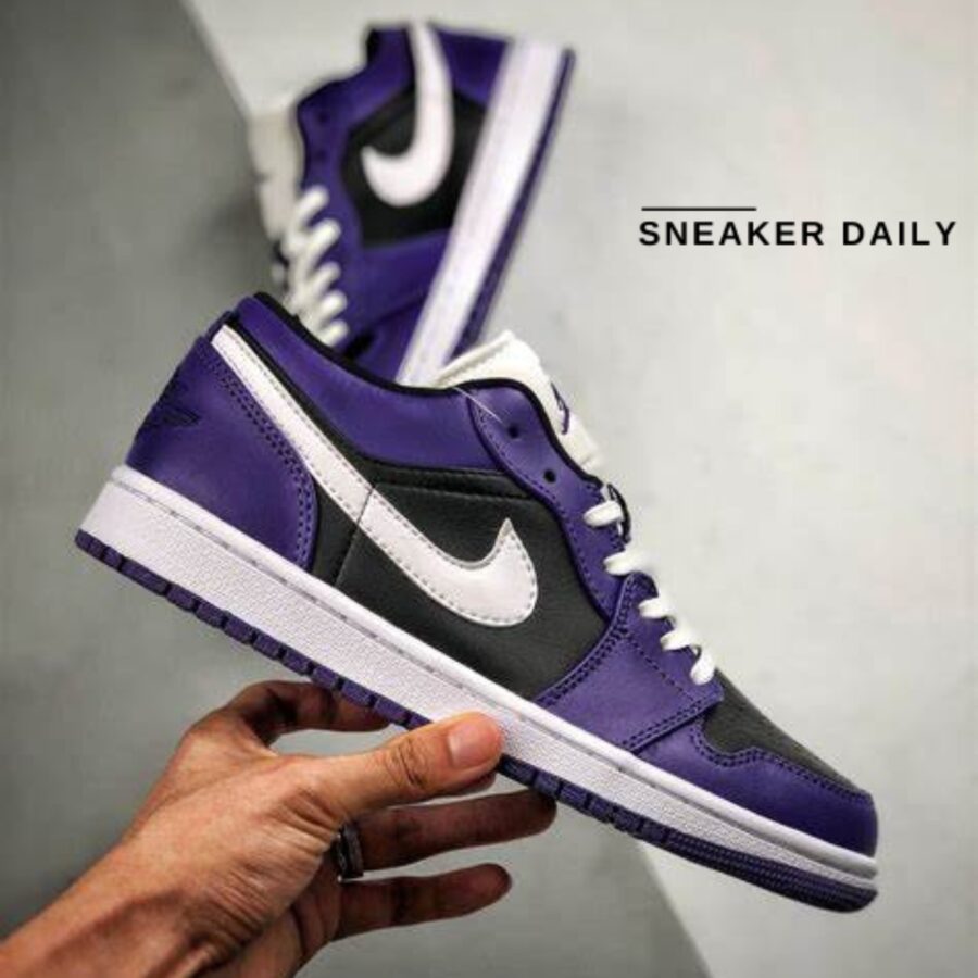 giày air jordan 1 low 'court purple black' 553558-501