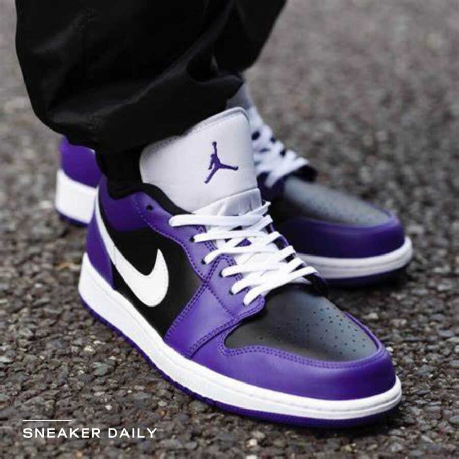 giày air jordan 1 low 'court purple black' 553558-501