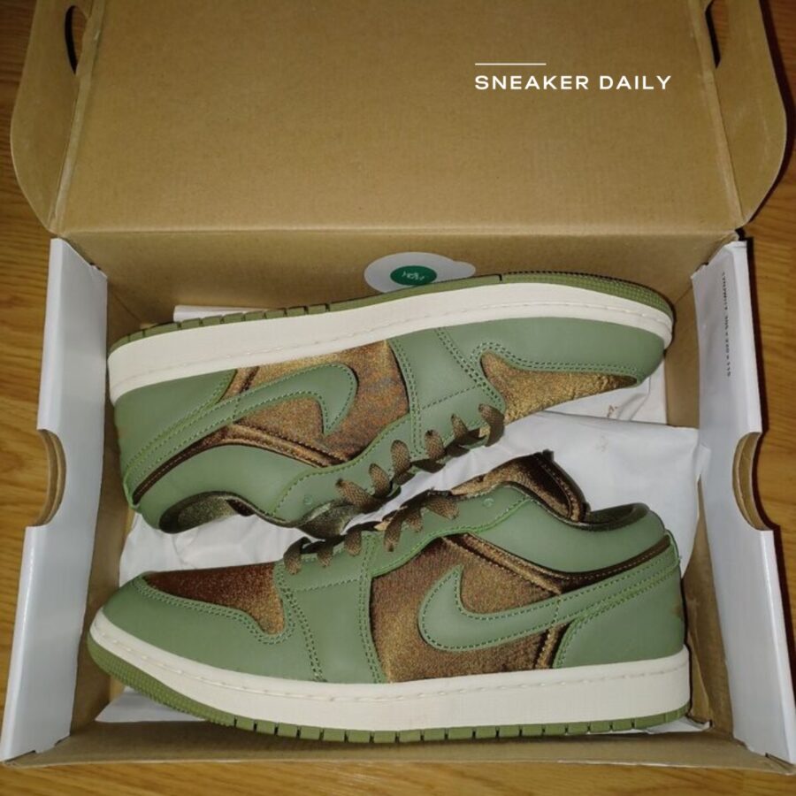 giày air jordan 1 low se 'sky j light olive' (wmns) fb9893-300