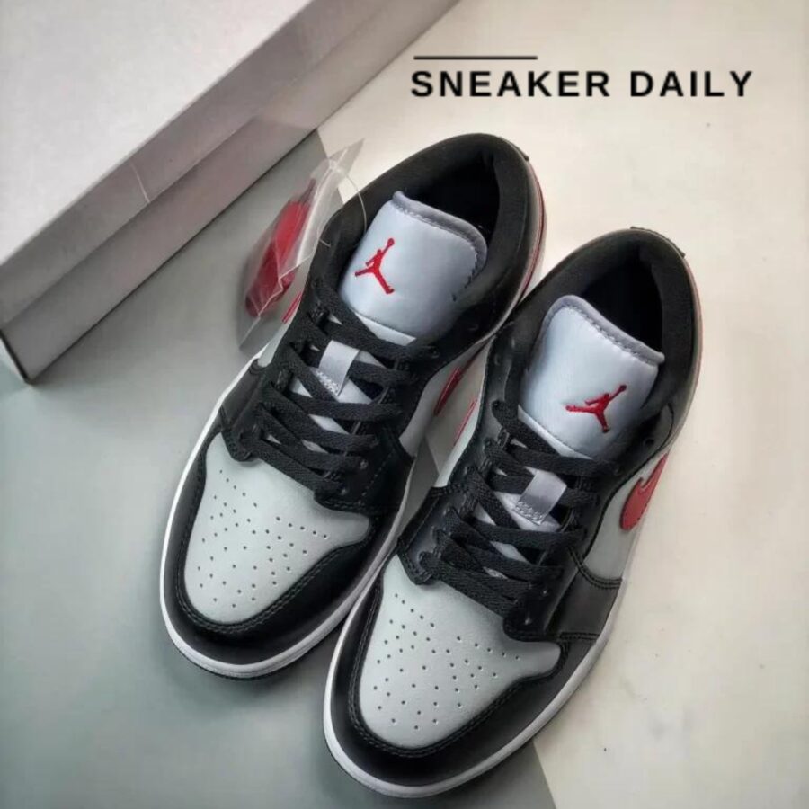 giày air jordan 1 low 'wolf grey gym red' (wmns) dc0774-062