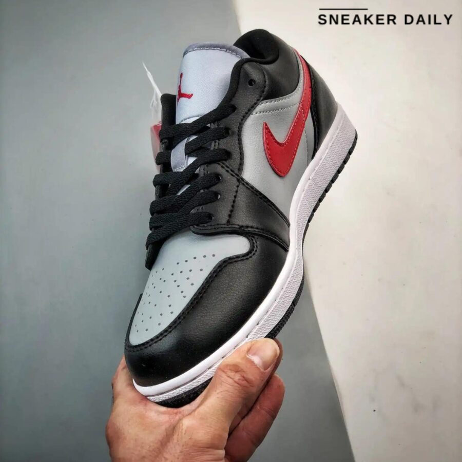 giày air jordan 1 low 'wolf grey gym red' (wmns) dc0774-062