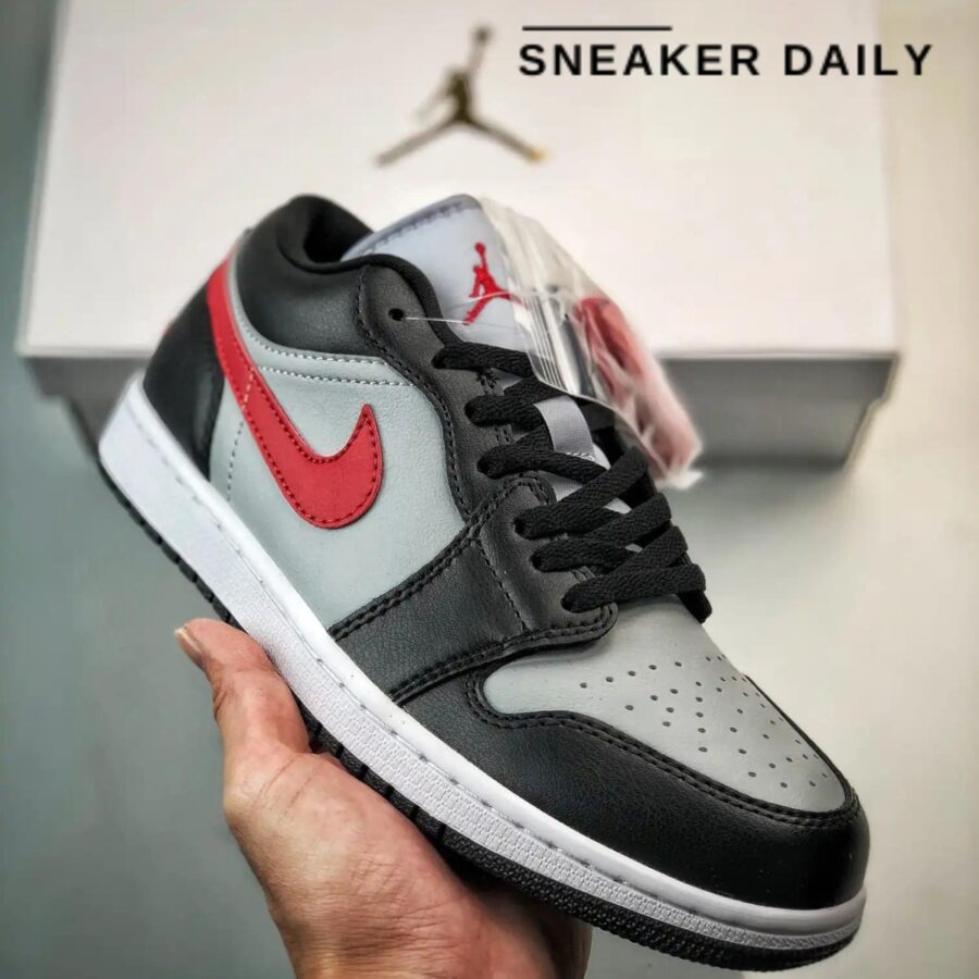 giày air jordan 1 low 'wolf grey gym red' (wmns) dc0774-062