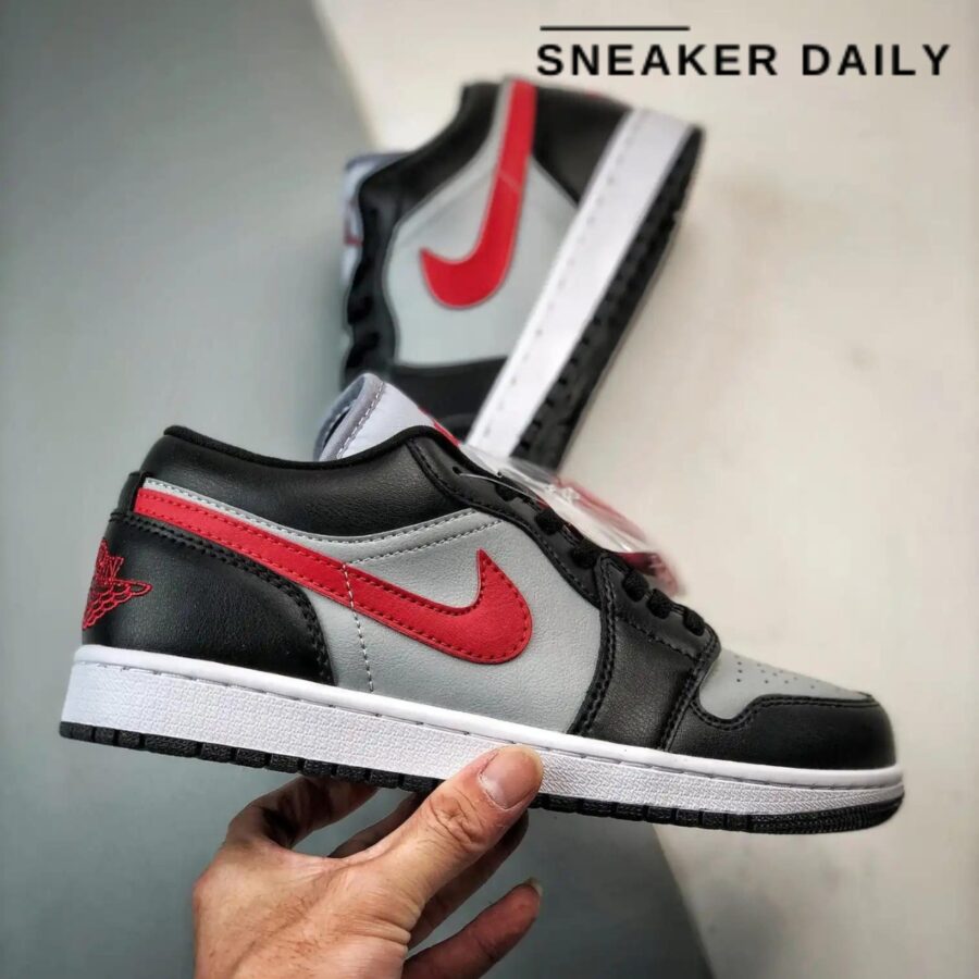 giày air jordan 1 low 'wolf grey gym red' (wmns) dc0774-062