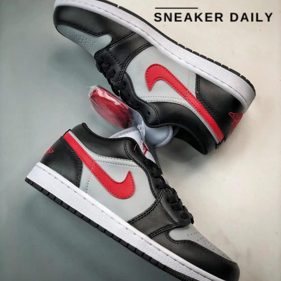 giày air jordan 1 low 'wolf grey gym red' (wmns) dc0774-062