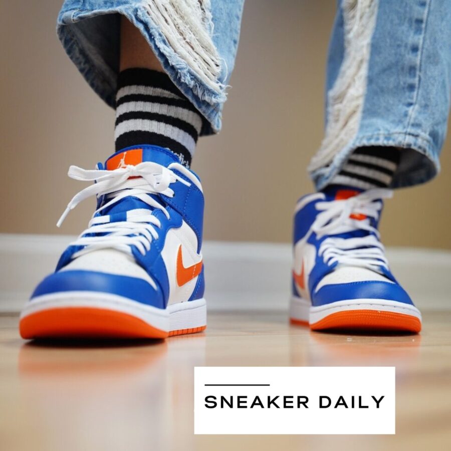 giày air jordan 1 mid 'knicks' fd1029-400