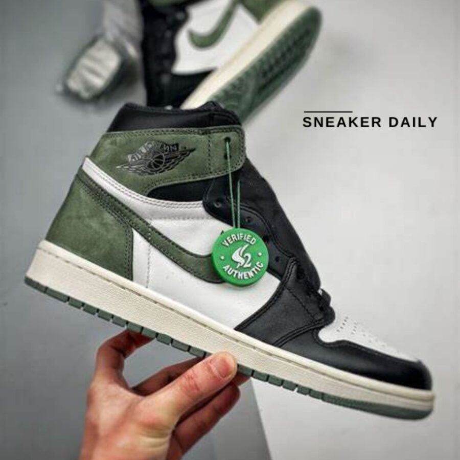 giày air jordan 1 retro high og 'clay green' 555088-135