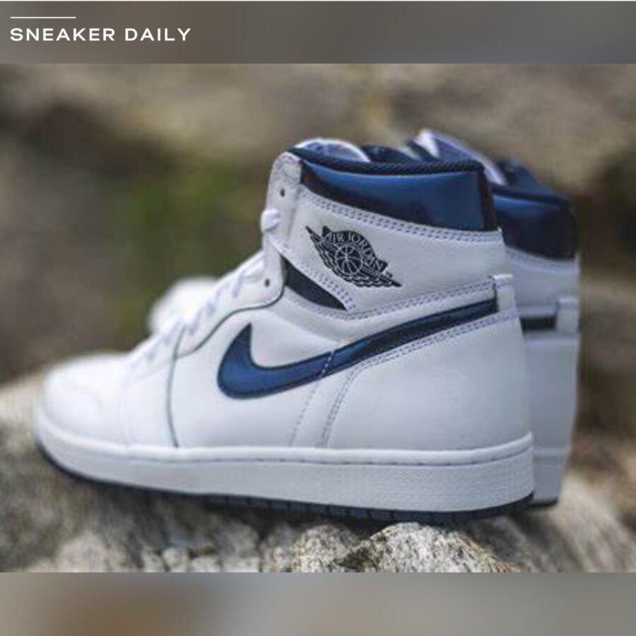 giày air jordan 1 retro high og 'metallic navy' 555088-106