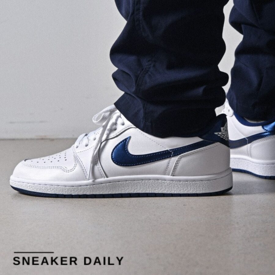 giày air jordan 1 retro low 85 'metallic blue' fb9933-141