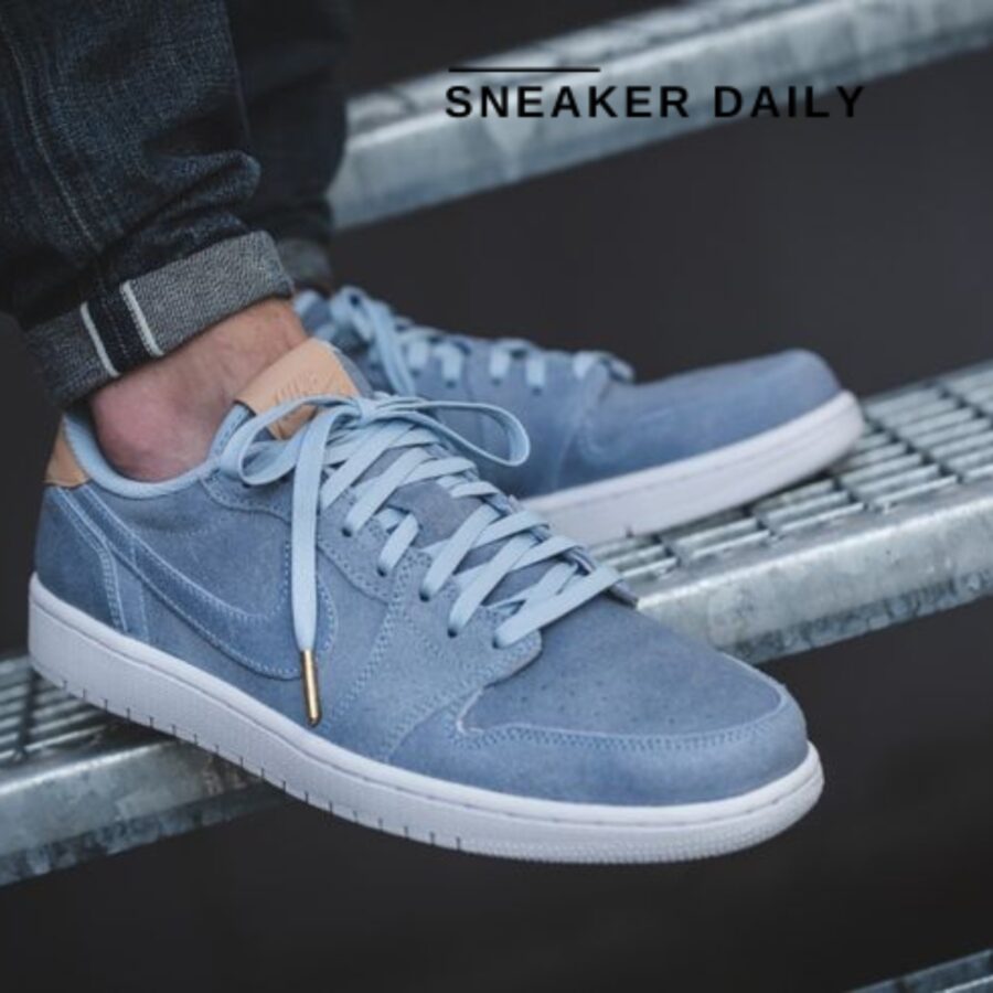 giày air jordan 1 retro low og premium 'ice blue' 905136-402