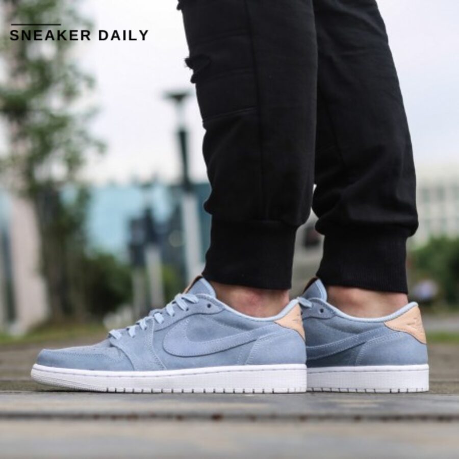 giày air jordan 1 retro low og premium 'ice blue' 905136-402