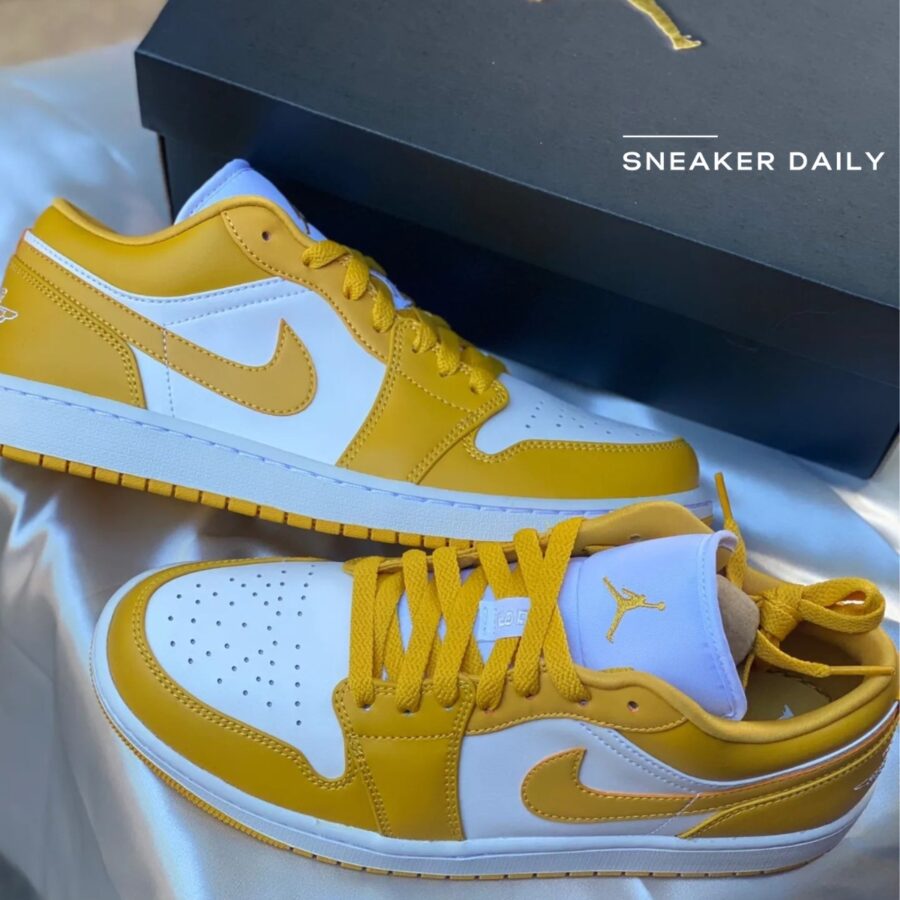 giày (gs) air jordan 1 low 'pollen' 553560-171