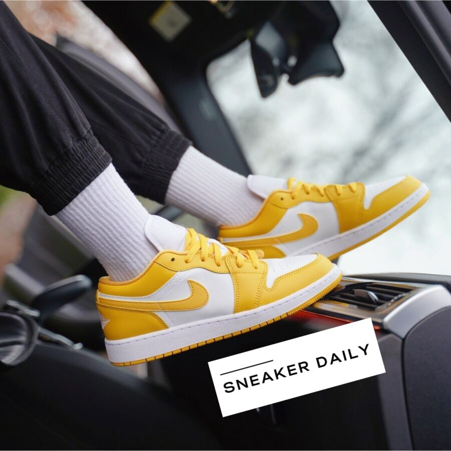 giày (gs) air jordan 1 low 'pollen' 553560-171