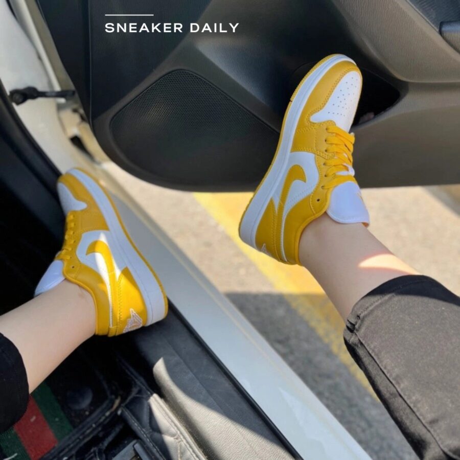 giày (gs) air jordan 1 low 'pollen' 553560-171