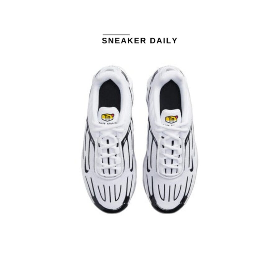 giày (gs) nike air max plus 3 'white black' fn3845-100