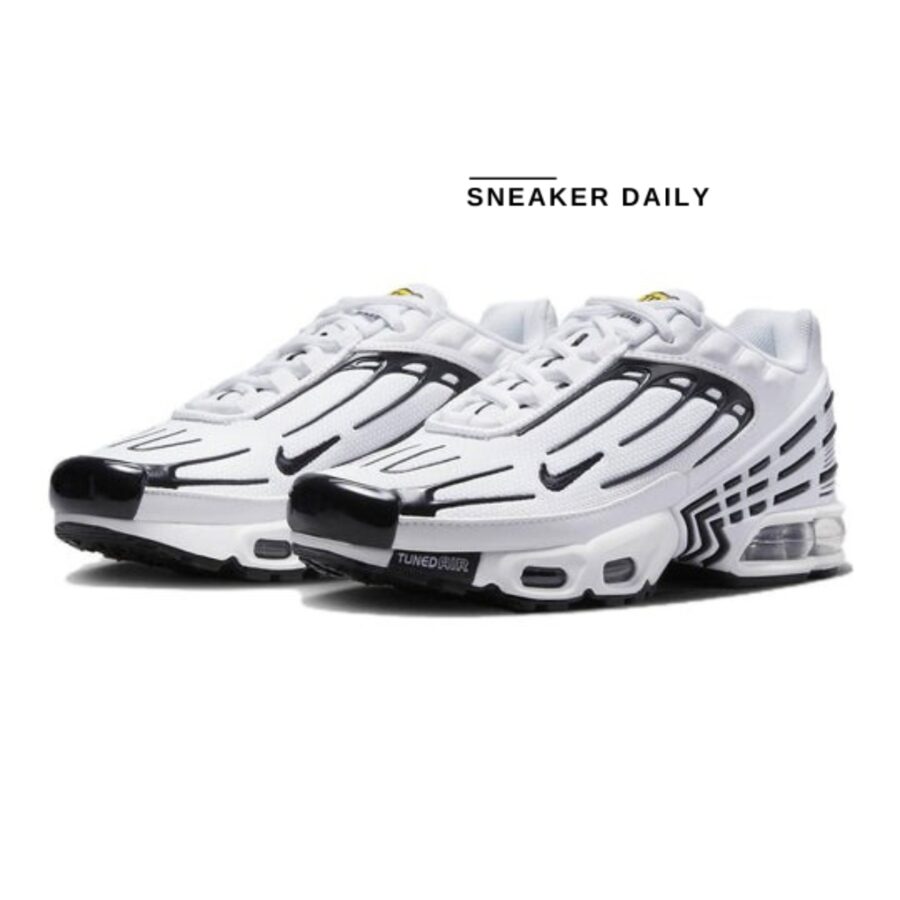 giày (gs) nike air max plus 3 'white black' fn3845-100