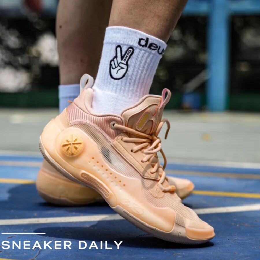 giày lining way of wade 10 ‘cream orange’ abas083-4