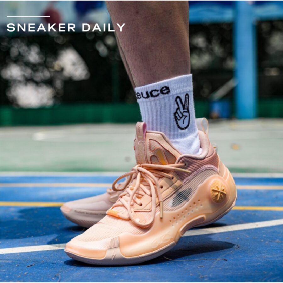 giày lining way of wade 10 ‘cream orange’ abas083-4