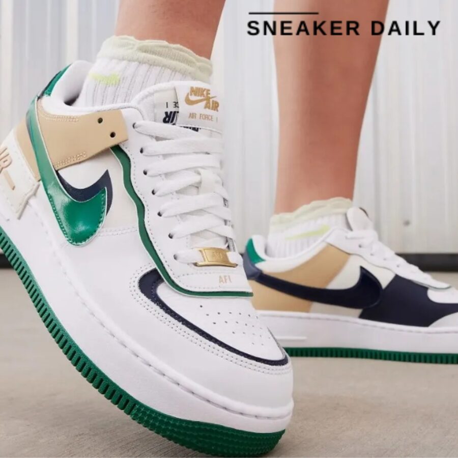 giày nike air force 1 shadow 'white malachite sesame' (wmns) dz1847-102