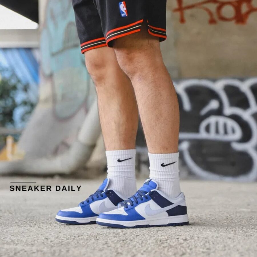 giày nike dunk low 'game royal navy' fq8826-100