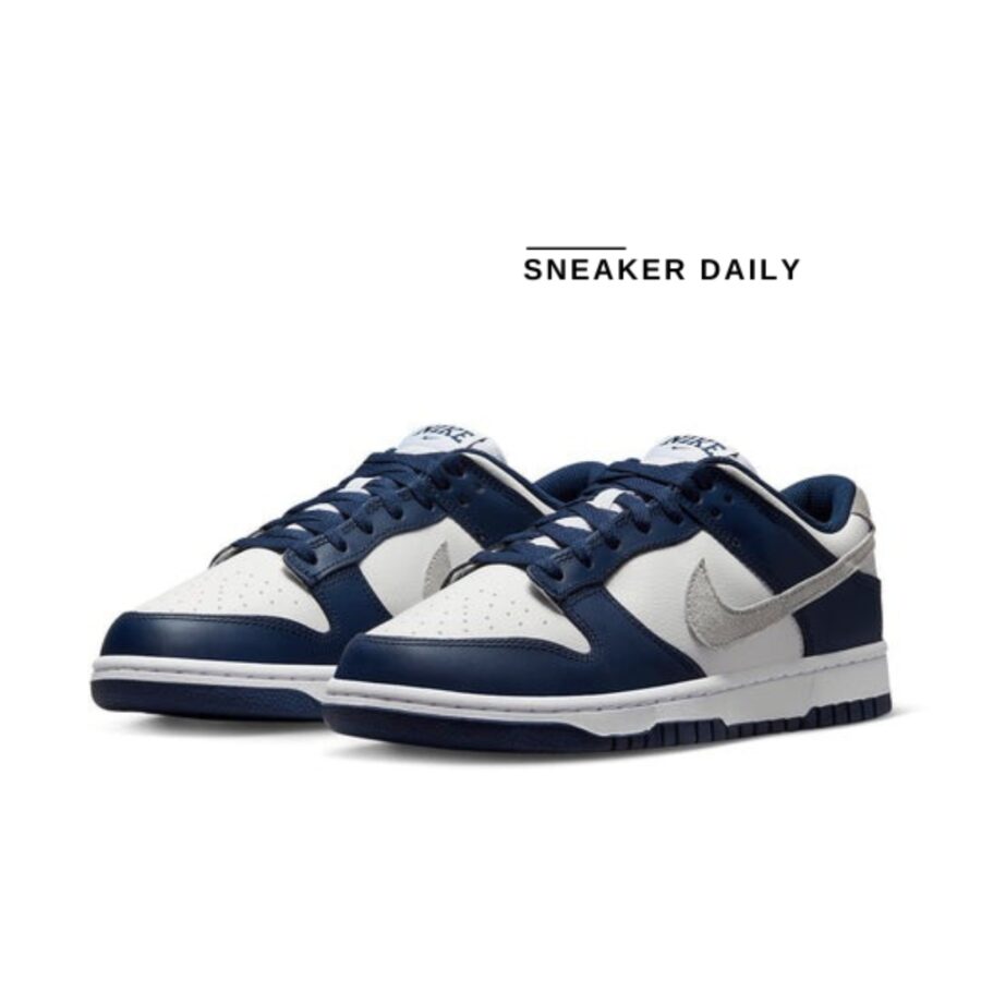 giày nike dunk low 'midnight navy smoke grey' fd9749-400